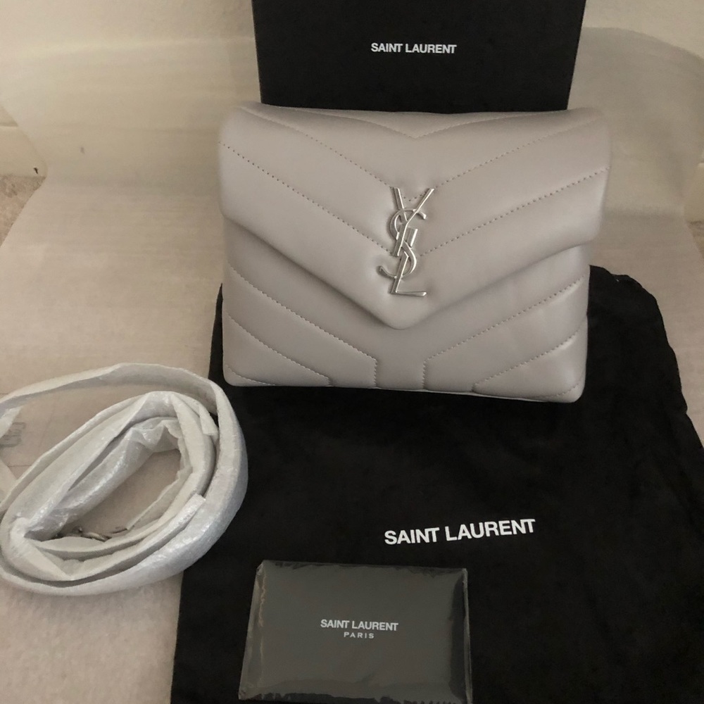 💕SOLD💕BRAND NEW YSL TOY LOULOU IN GREY/ Granite